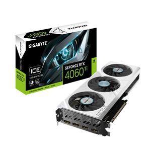 GIGABYTE GeForce RTX 4060 Ti EAGLE OC ICE 8G Graphics Card - 8GB GDDR6, 128bit, PCI-E 4.0, 2550MHz Core Clock, 2 x DisplayPort 1.4a, 2 x HDMI 2.1a, NVIDIA DLSS 3, GV-N406TEAGLEOC ICE-8GD 2