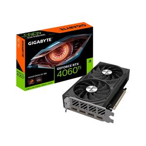 Gigabyte GeForce RTX 4060 Ti WINDFORCE OC 16G Graphics Card - 16GB GDDR6, 128bit, PCI-E 4.0, 2565MHz Core Clock, 2 x DisplayPort 1.4a, 2 x HDMI 2.1a, NVIDIA DLSS 3, GV-N406TWF2OC-16GD