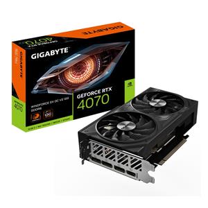 GIGABYTE GeForce RTX 4070 WINDFORCE 2X OC V2 12G Graphics Card - 12GB GDDR6, 192bit, PCI-E 4.0, 2490MHz Core Clock, 3 x DisplayPort 1.4a, 1 x HDMI 2.1a, NVIDIA DLSS 3, GV-N4070WF2OCV2-12GD