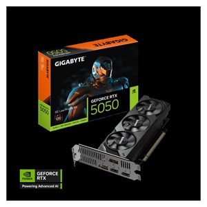 GIGABYTE GeForce RTX 5050 OC Low Profile 8G graphics card, 8GB GDDR6, PCI-E 5.0