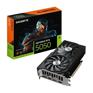 GIGABYTE GeForce RTX 5050 WINDFORCE OC V2 8G Graphics Card - 8GB GDDR6, 128bit, PCI-E 5.0, 2572MHz Core Clock, 2 x DP, 2 x HDMI, NVIDIA DLSS 4, GV-N5050WF2OCV2-8GD