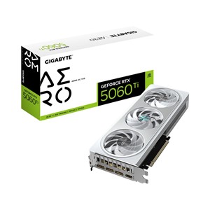 GIGABYTE GeForce RTX 5060 Ti AERO OC 16G Graphics Card - 16GB GDDR7, 128bit, PCI-E 5.0, 2647MHz Core Clock, 3 x DisplayPort, 1 x HDMI, GV-N506TAERO OC-16GD