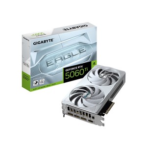 GIGABYTE GeForce RTX 5060 Ti EAGLE OC ICE 8G Graphics Card - 8GB GDDR7, 128bit, PCI-E 5.0, 2617MHz Core Clock, 3 x DisplayPort, 1 x HDMI, GV-N506TEAGLEOC ICE-8GD