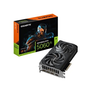 GIGABYTE GeForce RTX 5060 Ti WINDFORCE OC 8G Graphics Card - 8GB GDDR7, 128bit, PCI-E 5.0, 2587MHz Core Clock, 3 x DisplayPort, 1 x HDMI, GV-N506TWF2OC-8GD