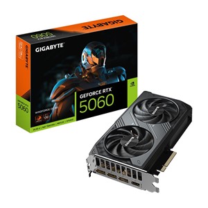 GIGABYTE GeForce RTX 5060 WINDFORCE OC 8G Graphics Card - 8GB GDDR7, 128bit, PCI-E 5.0, 2512 MHz Core Clock, 3 x DisplayPort, 1 x HDMI, GV-N5060WF2OC-8GD