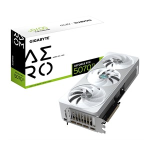 GIGABYTE GeForce RTX 5070 Ti AERO OC 16G Graphics Card - 16GB GDDR7, 256bit, PCI-E 5.0, 2588 MHz Core Clock, 3 x DP 2.1a, 1 x HDMI 2.1b, NVIDIA DLSS 4, GV-N507TAERO OC-16GD