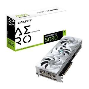 GIGABYTE GeForce RTX 5080 AERO OC SFF 16G Graphics Card - 16GB GDDR7, 256bit, PCI-E 5.0, 2730MHz Core Clock, 3 x DisplayPort, 1 x HDMI, GV-N5080AERO OC-16GD