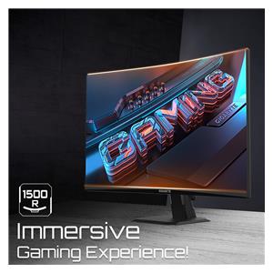 GIGABYTE GS27FC 27" FHD Curved Gaming Monitor - 1920 x 1080(FHD), 180Hz, 1, 250 cd/m2, FreeSync Premium, HDR Ready, HDMI 2.0, Displayport 1.4 9