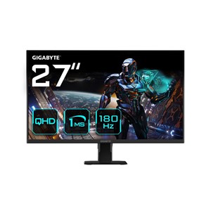 GIGABYTE GS27QA 27 QHD Gaming Monitor - 2560 x 1440, 180Hz, 1ms, 300 cd /m2, FreeSync, HDR Ready, HDMI 2.0, Displayport 1.4