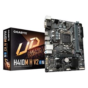 GIGABYTE H410M H V2 Motherboard - Supports Intel Core 10th CPUs, up to 2933MHz DDR4 (OC), 1xPCIe 3.0 M.2, GbE LAN, USB 3.2 Gen 1