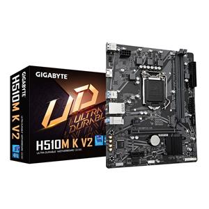 Gigabyte H510M K V2 Motherboard - Supports Intel Core 11th CPUs, up to 3200MHz DDR4 (OC), 1xPCIe 3.0 M.2, GbE LAN, USB 3.2 Gen 1