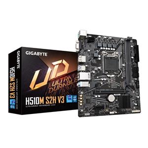 Gigabyte H510M S2H V3 Motherboard - Supports Intel Core 11th CPUs, up to 3200MHz DDR4 (OC), 1xPCIe 3.0 M.2, GbE LAN, USB 3.2 Gen 1