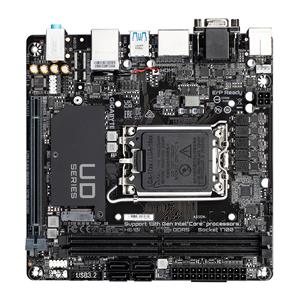 GIGABYTE H610I Motherboard - Supports Intel Core 14th CPUs, 4+1+1 Hybrid Digital VRM, up to 5600MHz DDR5, 1xPCIe 3.0 M.2, GbE LAN, USB 3.2 Gen 1 5