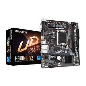 GIGABYTE H610M H V2 Motherboard - Supports Intel Core 14th CPUs, 4+1+1 Hybrid Digital VRM, up to 5600MHz DDR5, 1xPCIe 3.0 M.2, GbE LAN, USB 3.2 Gen 1