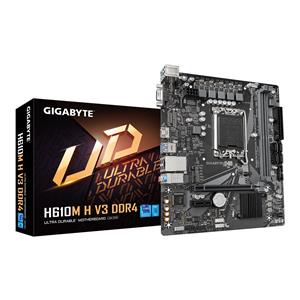 Gigabyte H610M H V3 DDR4 Motherboard - Supports Intel Core 14th CPUs, 4+1+1 Hybrid Phases Digital VRM, up to 3200MHz DDR4, 1xPCIe 3.0 M.2, GbE LAN, USB 3.2 Gen 1