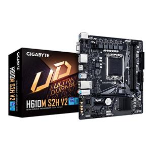 GIGABYTE H610M S2H V2 Motherboard - Supports Intel Core 14th CPUs, 4+1+1 Hybrid Phases Digital VRM, up to 5600MHz DDR5, 1xPCIe 3.0 M.2, GbE LAN, USB 3.2 Gen 1