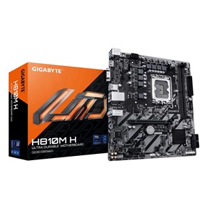 GIGABYTE H810M H Motherboard - Intel Core Ultra (Series 2) CPUs, 4+1+2 Phases VRM, up to 6400MHz DDR5, 1xPCIe 4.0 M.2, 1GbE LAN, USB 3.2 Gen 1