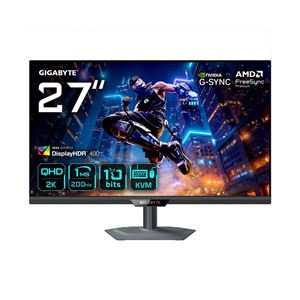 GIGABYTE M27Q2 QD 27” QHD Gaming Monitor - 2560 x 1440, 200Hz, 1ms, 350 cd /m², FreeSync Premium, Display HDR400, HDMI 2.0, Displayport 1.4