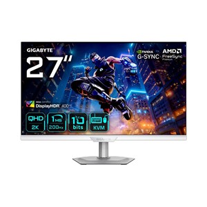 GIGABYTE M27Q2 QD ICE 27” QHD Gaming Monitor - 2560 x 1440, 200Hz, 1ms, 350 cd /m², FreeSync Premium, Display HDR400, HDMI 2.0, Displayport 1.4