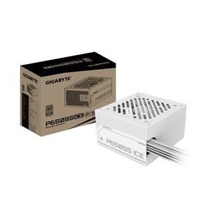 GIGABYTE P650SS ICE Power Supply - PCIe 5.0, 80 PLUS Silver, 120mm Fan, ATX 3.0 compatible, EU Plug