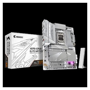 GIGABYTE X870 AORUS ELITE WIFI7 ICE, DDR5, SATA3, USB4, DP, 2.5GbE, WiFi 7, AM5 ATX