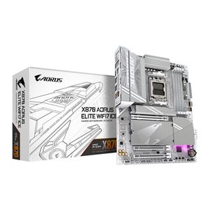 GIGABYTE X870 AORUS ELITE WIFI7 ICE Motherboard - Supports AMD Ryzen 9000 CPUs, 16+2+2 Phases Digital VRM, up to 8000MHz DDR5 (OC), 3xPCIe 5.0 + 1xPCIe 4.0, Wi-Fi 7, 2.5GbE LAN, USB 4