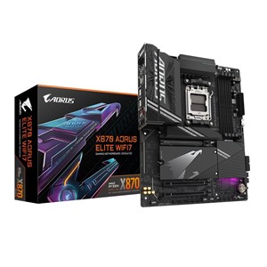 GIGABYTE X870 AORUS ELITE WIFI7 Motherboard - Supports AMD Ryzen 9000 CPUs, 16+2+2 phases VRM, up to 8000MHz DDR5 (OC), 3xPCIe 5.0 + 1xPCIe 4.0, Wi-Fi 7, 2.5GbE LAN, USB 4