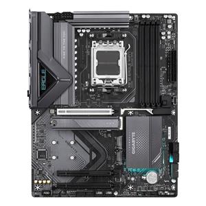 GIGABYTE X870 EAGLE WIFI7 Motherboard - Supports AMD Ryzen 9000 CPUs, 14+2+2 phases VRM, up to 8000MHz DDR5 (OC), 1xPCIe 5.0 + 2xPCIe 4.0, Wi-Fi 7, 2.5GbE LAN, USB 4 3