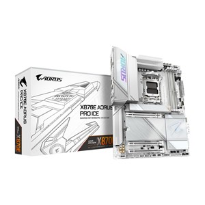 GIGABYTE X870E AORUS PRO ICE Motherboard - Supports AMD Ryzen 9000 CPUs, 16+2+2 Phases Digital VRM, up to 8000MHz DDR5 (OC), 3xPCIe 5.0 + 1xPCIe 4.0, Wi-Fi 7, 2.5GbE LAN, USB 4