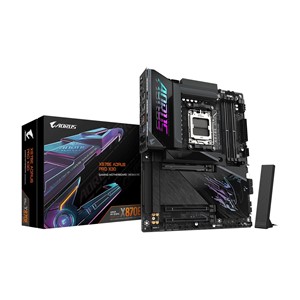 GIGABYTE X870E AORUS PRO X3D Motherboard - Supports AMD Ryzen 9000 CPUs, 18+2+2 Phases Digital VRM, up to 9000Hz DDR5 (OC), 2xPCIe 5.0 + 2xPCIe 4.0, Wi-Fi 7, 5GbE LAN, USB 4