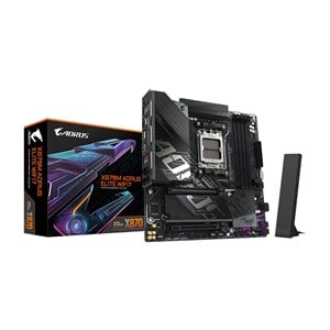 GIGABYTE X870M AORUS ELITE WIFI7 Motherboard - Supports AMD Ryzen 9000 CPUs, 14+2+2 Phases Digital VRM, up to 8200Hz DDR5 (OC), 1xPCIe 5.0 + 1xPCIe 4.0, Wi-Fi 7, 2.5 GbE LAN, USB 4