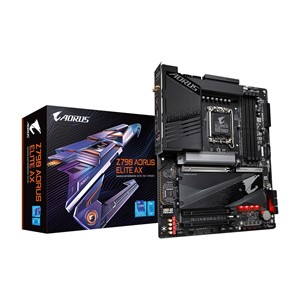 GIGABYTE Z790 AORUS ELITE AX Motherboard - Supports Intel Core 14th CPUs, 16*+2+１ Phases Digital VRM, up to 7600MHz DDR5 (OC), 4xPCIe 4.0 M.2, Wi-Fi 6E, 2.5GbE LAN, USB 3.2 Gen 2x2