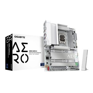GIGABYTE Z890 AERO G Motherboard - Supports Intel Core Ultra (Series 2) CPUs, 16+1+2 phases VRM, up to 8800MHz DDR5 (OC), 1xPCIe 5.0 + 4xPCIe 4.0,Wi-Fi 7, 2.5GbE LAN, Thunderbolt 4