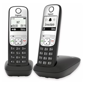 Gigaset A690 Duo Analog telephone Caller ID Black, Silver
