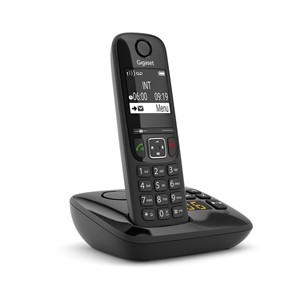 Gigaset AS690A Analog /DECT telephone Caller ID Black