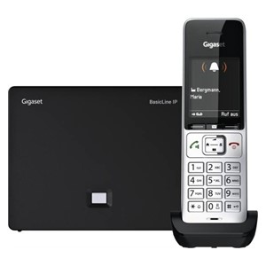 Gigaset BasicLine IP + COMFORT 500HX DECT telephone Caller ID Black, Silver