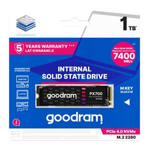 Goodram PX700 SSD SSDPR-PX700-01T-80 internal solid state drive M.2 1.02 TB PCI Express 4.0 3D NAND NVMe 3