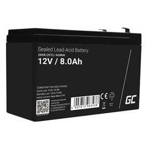 Green Cell AGM46 industrial rechargeable battery Sealed Lead Acid (VRLA) 8000 mAh 12 V
