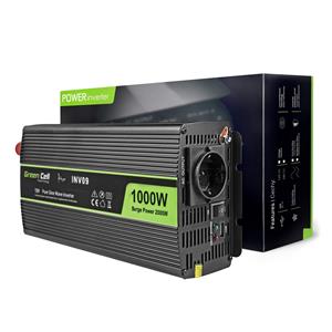 Green Cell INV09 power adapter /inverter Auto 1000 W Black