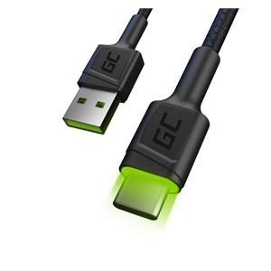Green Cell KABGC06 USB cable 1.2 m USB A USB C Black