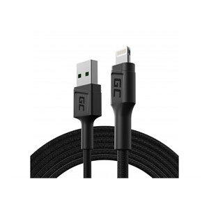Green Cell KABGC18 lightning cable 2 m Black