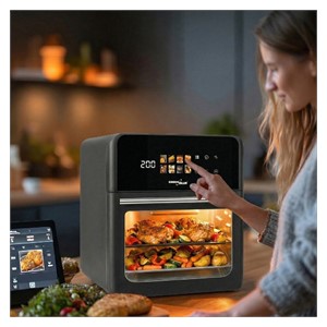 GreenBlue AIR FRYER Oil-Free Air Fryer, 1800W, 10L capacity, 8 programs, accessories, timer, GB950
