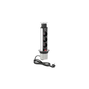 GTV Submersible socket 3x220V Ø60mm, gray