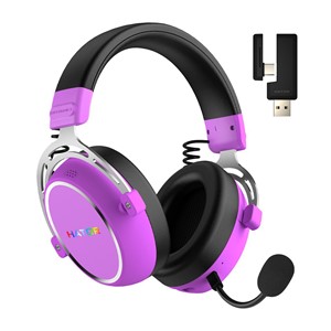 HATOR Hypergang 3 Wireless Headset Head-band Gaming USB Type-C /USB Type-A Bluetooth Violet