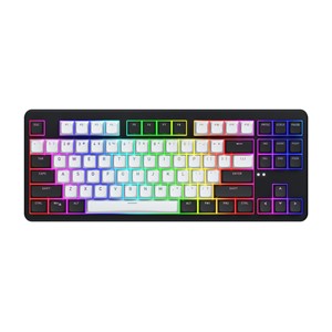 HATOR Rockfall 3 TKL Wireless, black, QMK /VIA, OMA profile white-black keycaps Keyboard - linear mechanical hotswap switches - US - ANSI Layout (HTK850)