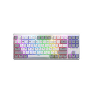 HATOR Rockfall 3 TKL Wireless, white, QMK /VIA, OMA profile white-black keycaps Keyboard - linear mechanical hotswap switches - US - ANSI Layout
