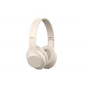 Havit H628BT - wireless on-ear headphones, beige