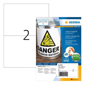 HERMA 9541 self-adhesive label Rectangle White 80 pc(s)
