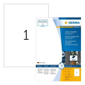 HERMA 9543 self-adhesive label Rectangle White 40 pc(s)