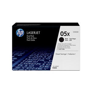 HP 05X 2-pack High Yield Black Original LaserJet Toner Cartridges